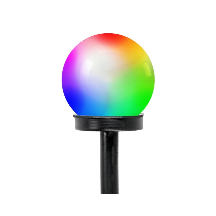 Lámpara solar LED RGB con sensor SPHERE, LED 1,2 V, IP44, 40 mAh, Ø 10 cm