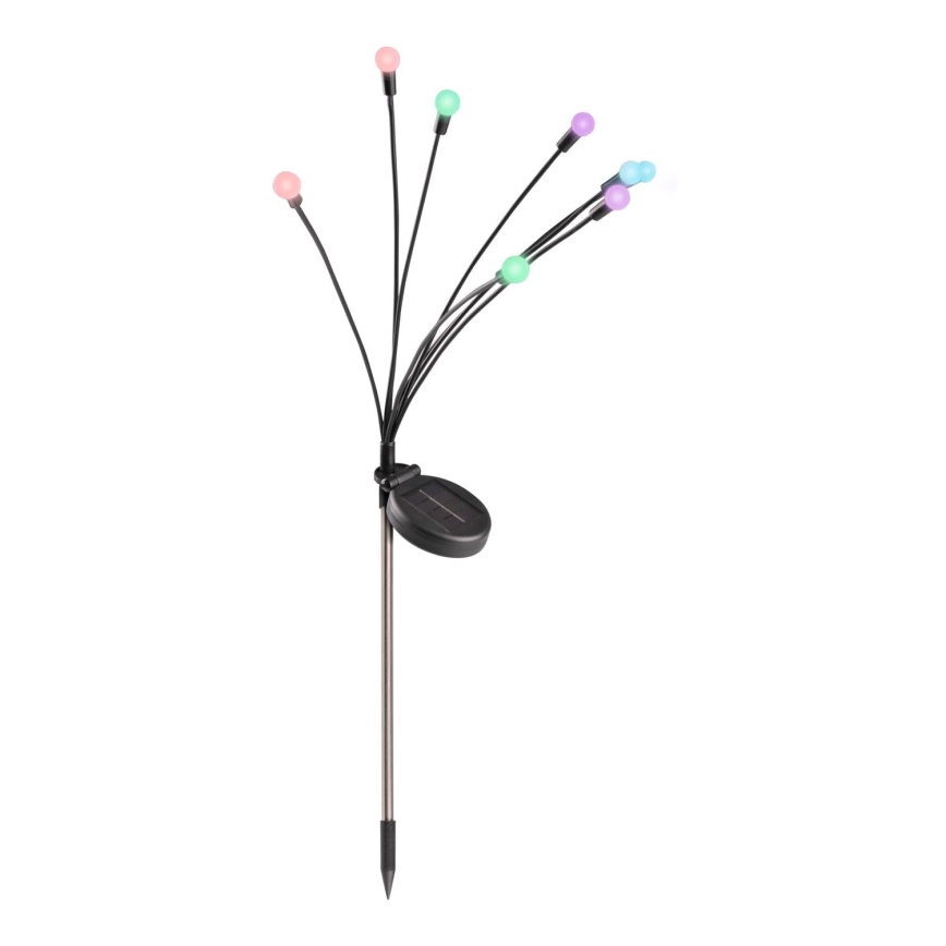 Lámpara solar LED RGB FIORINI 8xLED/1,2V 600 mAh IP44 negro