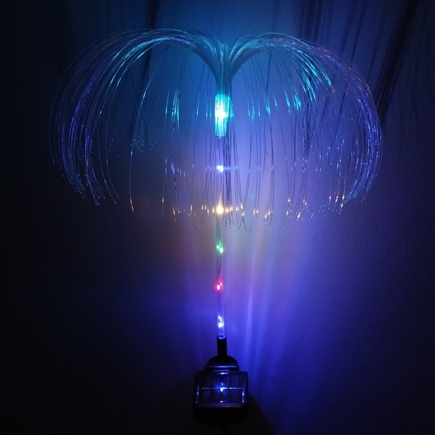 Lámpara solar LED RGB LED/1,2 V 300 mAh IP44 negra