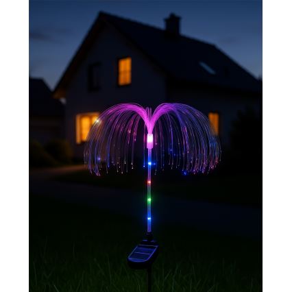 Lámpara solar LED RGB LED/1,2 V 300 mAh IP44 negra