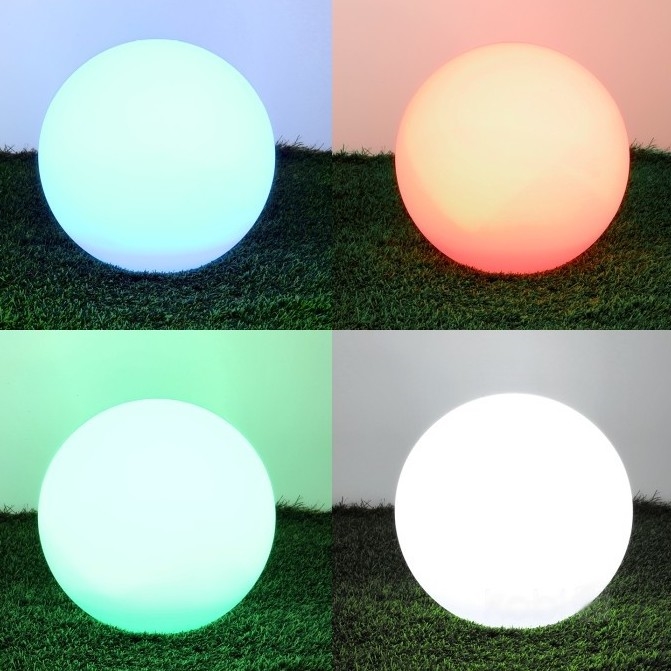 Lámpara solar LED RGB regulable GARDEN BALL LED/5W/3,7V 3000K IP54 2200 mAh d. 30 cm + mando a distancia