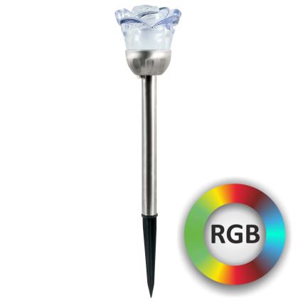Lámpara solar LED RGB ROSE LED/1,2V 100 mAh IP44