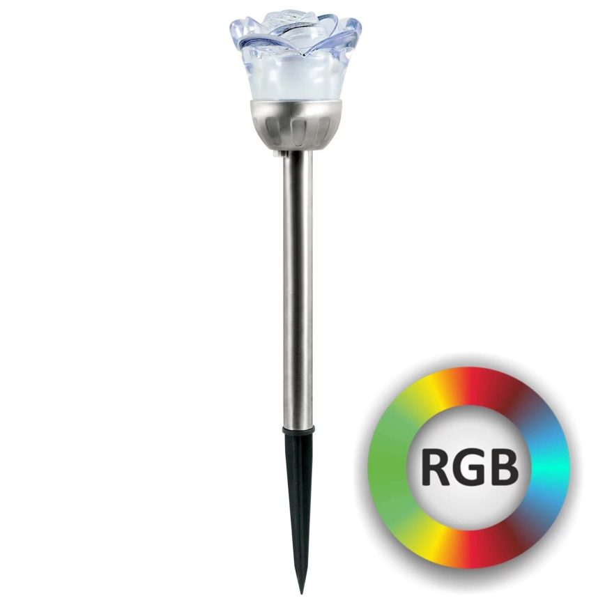 Lámpara solar LED RGB ROSE LED/1,2V 100 mAh IP44