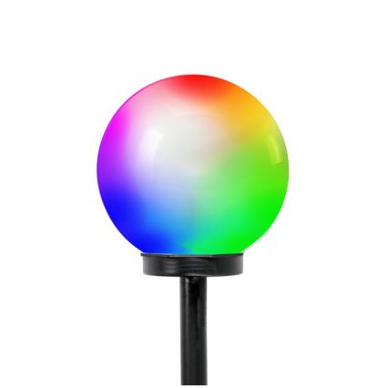 Lámpara solar LED RGB SPHERE, 1,2 V, IP44, 200 mAh, Ø 20 cm