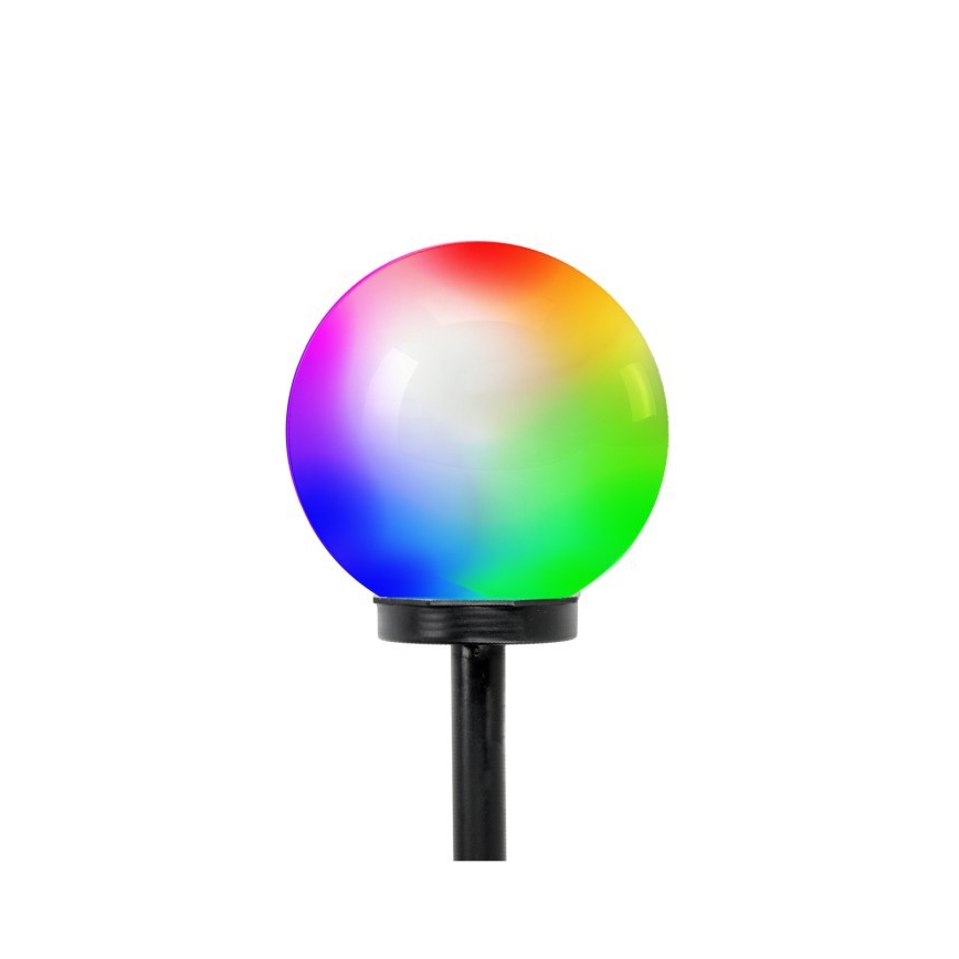 Lámpara solar LED RGB SPHERE, 1,2 V, IP44, 200 mAh, Ø 20 cm