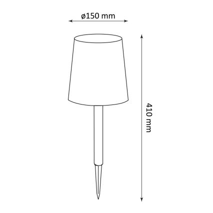 Lámpara solar LED RUMBA LED/1,2V 200 mAh IP44
