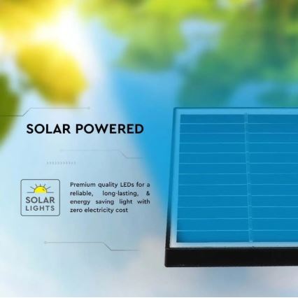 Lámpara solar LED SPIKE LED/2W/5,5V IP65 4000K 1200 mAh