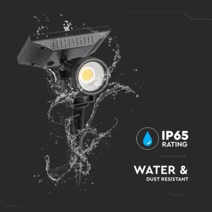 Lámpara solar LED SPIKE LED/2W/5,5V IP65 4000K 1200 mAh