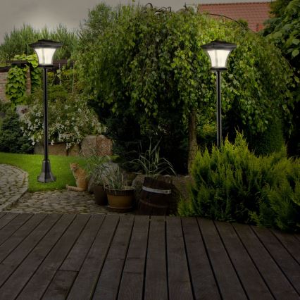 Lámpara solar LED TIRANA LED/1,6W/1,2V 600 mAh IP44 negro