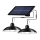 Lámpara solar regulable en cadena 2xLED/1,8W/3,7V IP44 6500K 2400 mAh + mando a distancia
