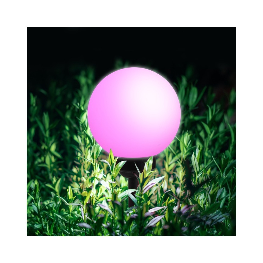 Lámpara solar RGB con sensor SPHERE, LED 1,2 V, IP44, 200 mAh, diámetro 20 cm
