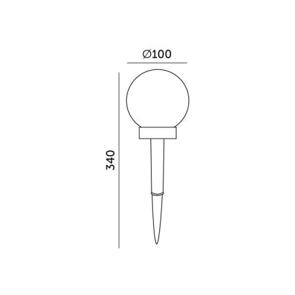 Lámpara solar RGB LED SPHERE, 1,2 V, IP44, 40 mAh, diámetro 10 cm