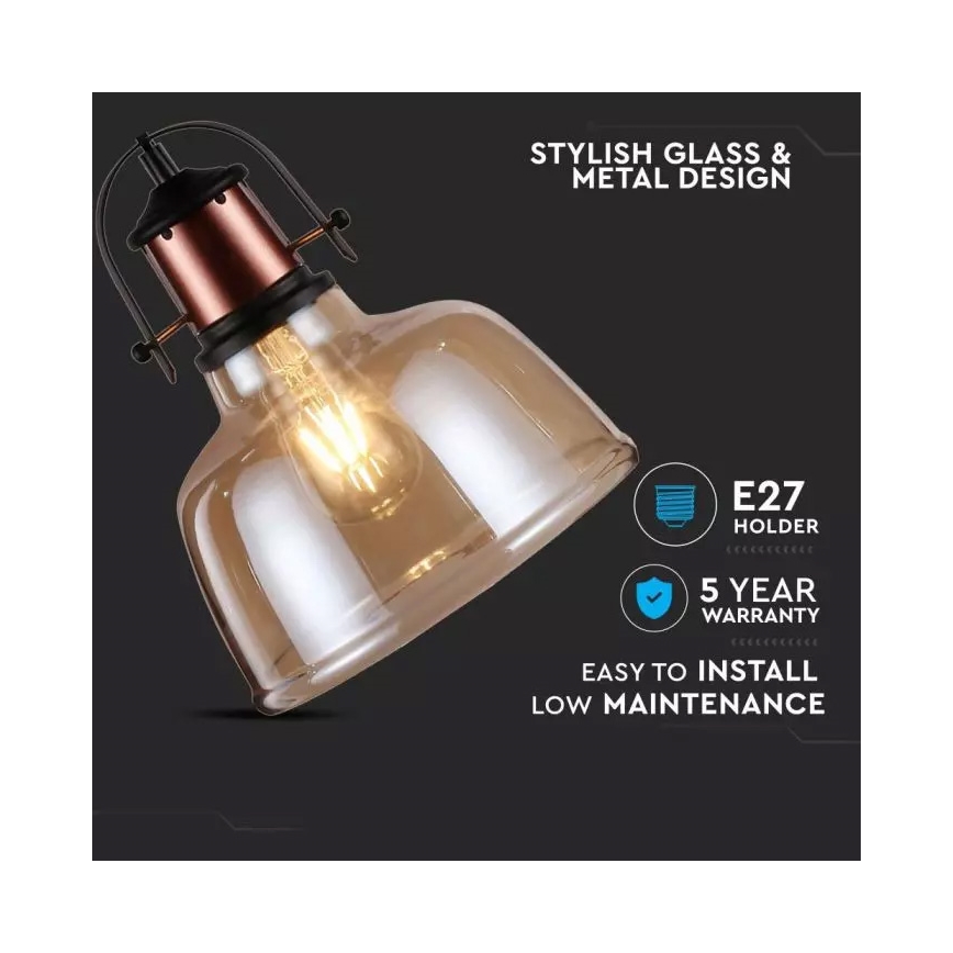 Lámpara suspendida con alambre 1xE27/60W/230V