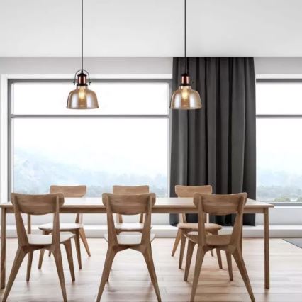 Lámpara suspendida con alambre 1xE27/60W/230V