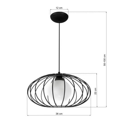 Lámpara suspendida con alambre KRONOS 1xE14/40W/230V