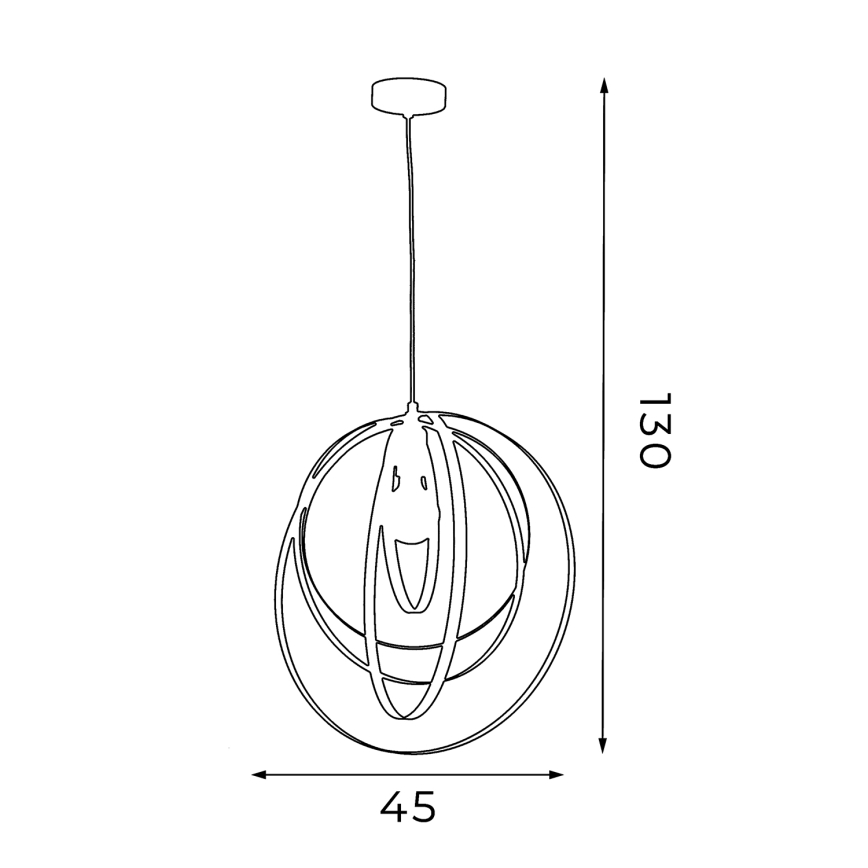 Lámpara suspendida con alambre RINGO 1xE27/60W/230V