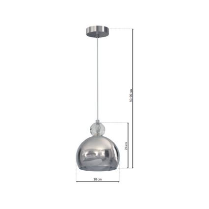 Lámpara suspendida con alambre TOLEDO 1xE27/60W/230V