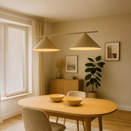 Lámpara suspendida con cable CAPITAL 2xGX53/15W/230V beige