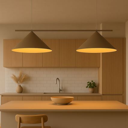 Lámpara suspendida con cable CAPITAL 2xGX53/15W/230V beige