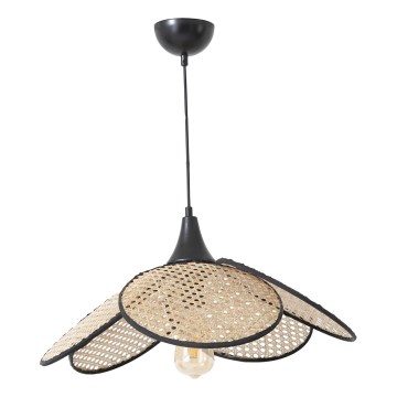 Lámpara suspendida FUME 1xE27/40W/230V diámetro 45 cm negro/beige