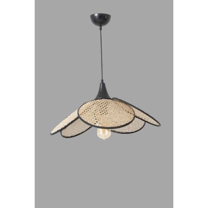Lámpara suspendida FUME 1xE27/40W/230V diámetro 45 cm negro/beige