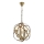 Lámpara suspendida IRONBALL 3xE27/40W/230V dorada