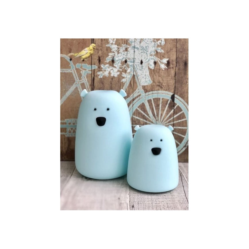 Lámpara táctil Infantil LED RGB BEAR LED/0,8W/5V blanco + USB