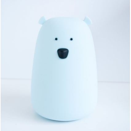 Lámpara táctil Infantil LED RGB BEAR LED/0,8W/5V blanco + USB