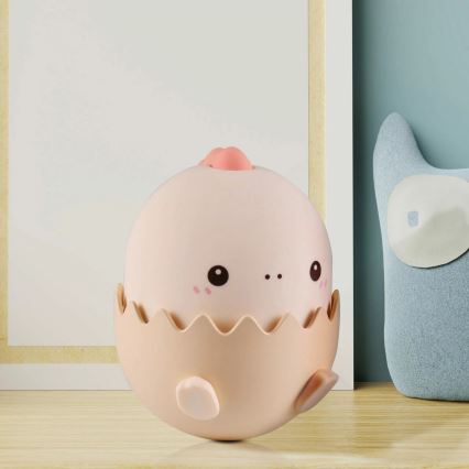 Lámpara táctil regulable LED RGBW para niños BABY DINO LED/0,75W/5V 1200mAh rosa