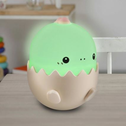 Lámpara táctil regulable LED RGBW para niños BABY DINO LED/0,75W/5V 1200mAh rosa
