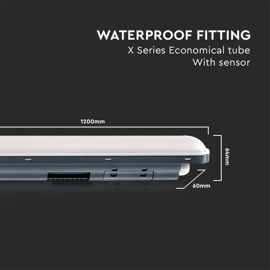 Lámpara técnica LED fluorescente con sensor  X-SERIES LED/36W/230V 6500K 120 cm IP65