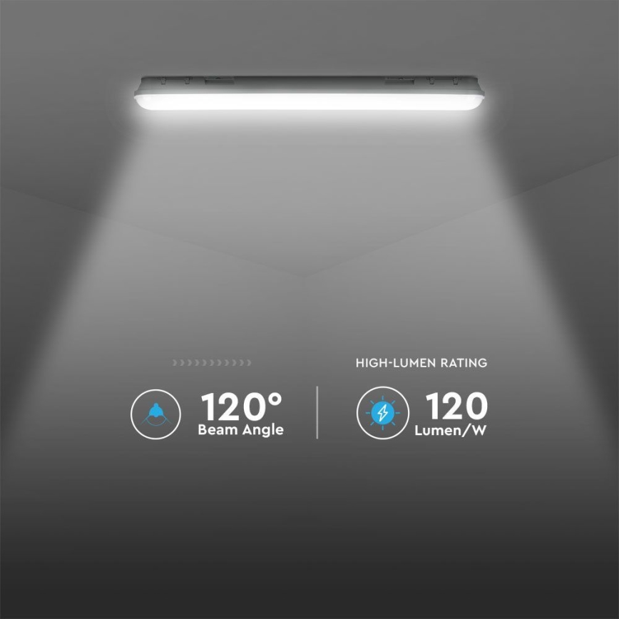 LED Lámpara fluorescente de gran potencia con módulo de emergencia EMERGENCY LED/48W/230V 6500K 150cm IP65