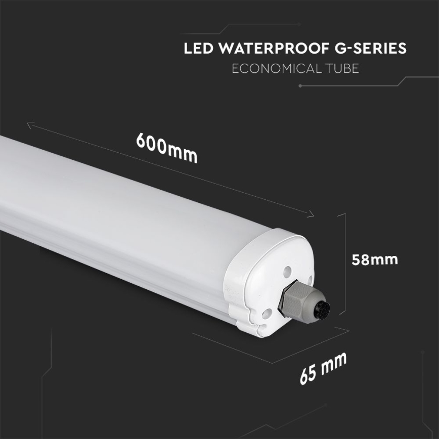 Lámpara técnica LED fluorescente G-SERIES LED/18W/230V 6500K IP65 60 cm