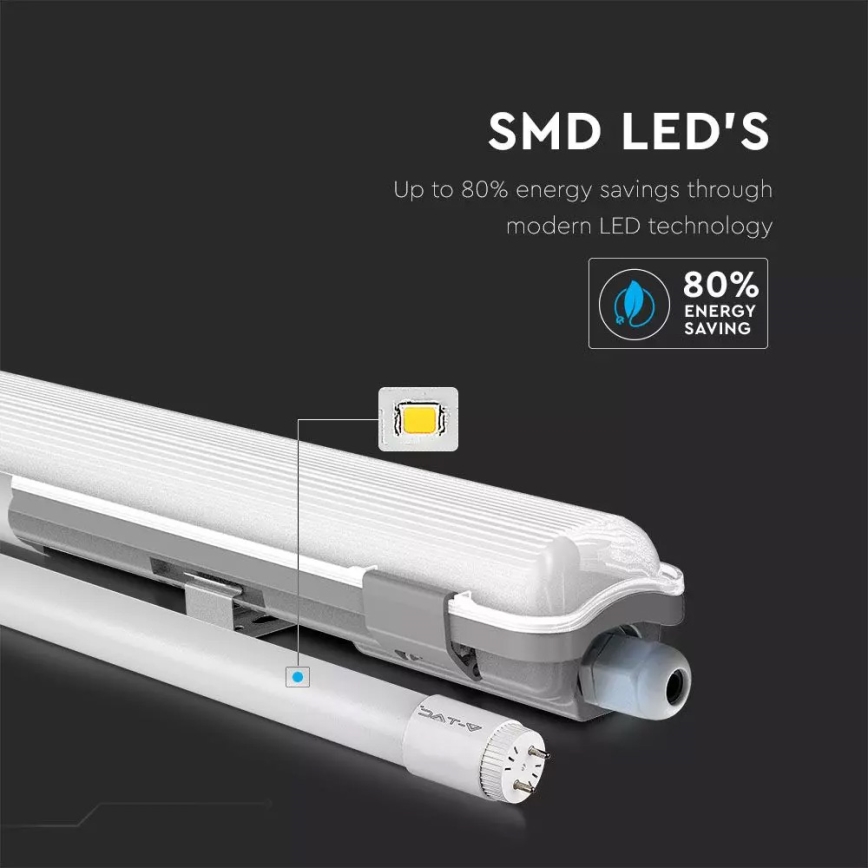 Lámpara técnica LED fluorescente LED/22W/230V 6400K 150cm IP65