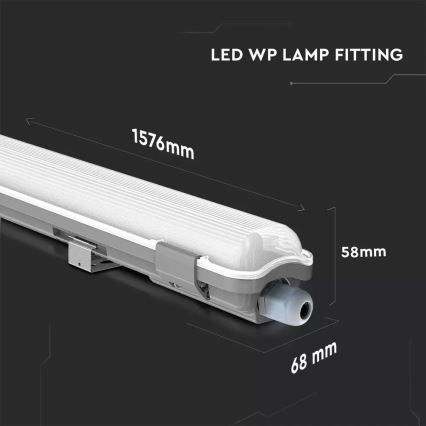 Lámpara técnica LED fluorescente LED/22W/230V 6400K 150cm IP65