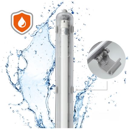 Lámpara técnica LED fluorescente T8 1xG13/18W/230V 4000K IP65 128 cm