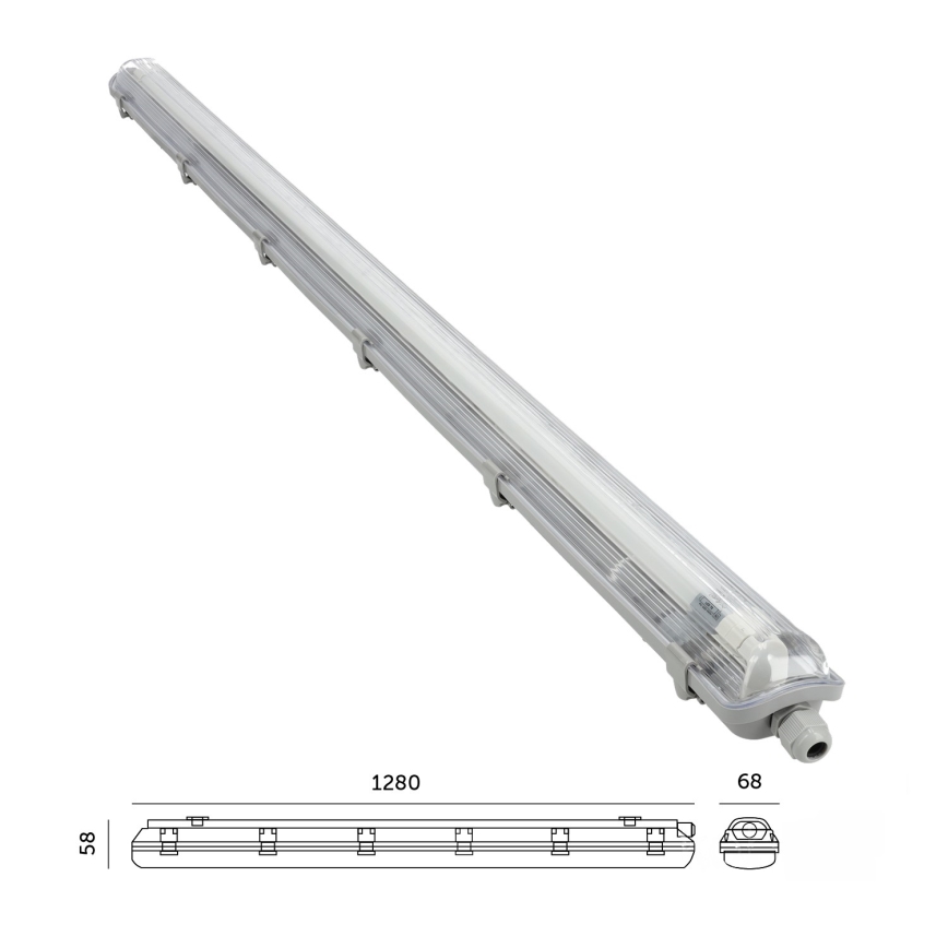Lámpara técnica LED fluorescente T8 1xG13/18W/230V 4000K IP65 128 cm