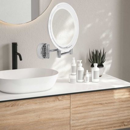 Lanaform - Espejo de tocador de pared LED WALL LED/4xAAA