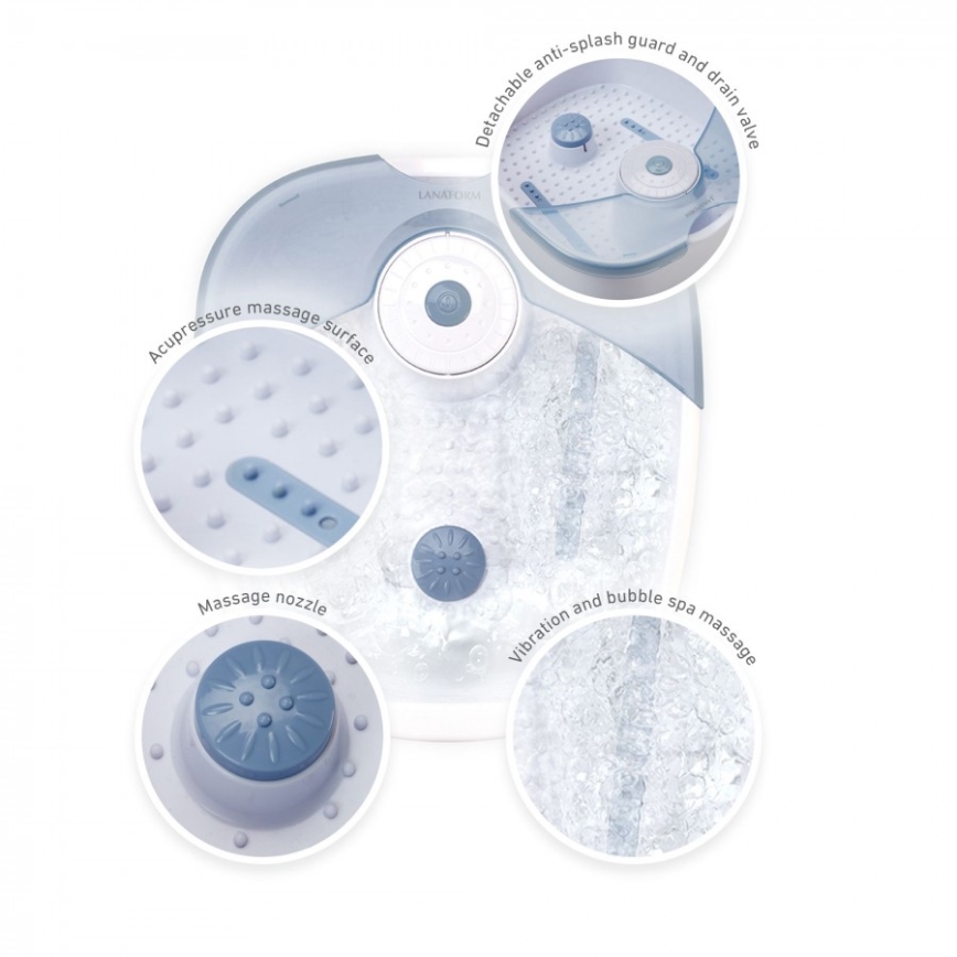 Lanaform - Spa masajeador para pies FOOT SPA 60W/230V
