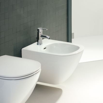 LAUFEN H3410810041141 - Grifo de bidé + desagüe con rebosadero LUA cromo brillante