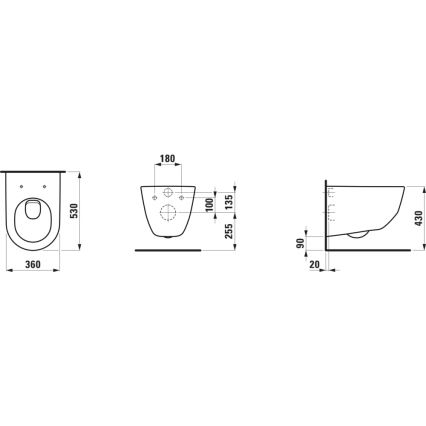 LAUFEN H8209560000001 - Sifón con tuerca de unión y codo angular PRO cerámica/blanco