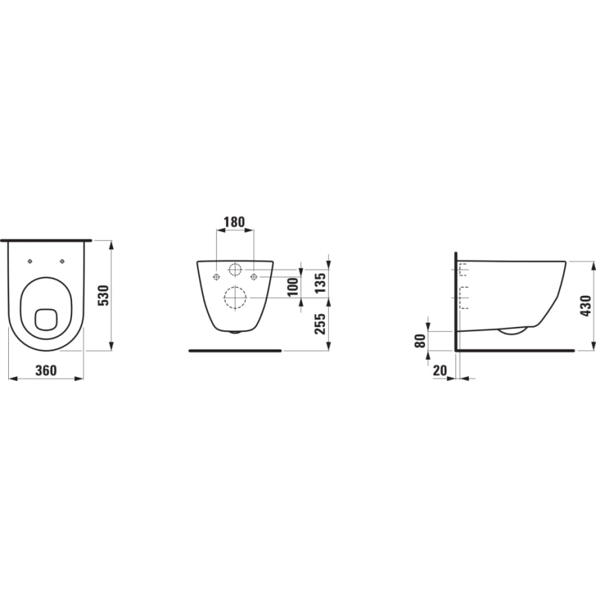 LAUFEN H8209590000001 - Inodoro suspendido PRO cerámica/blanco