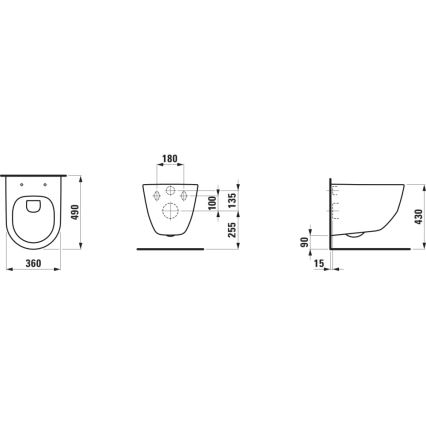 LAUFEN H8209650000001 - Sifón con tuerca de unión y codo angular PRO cerámica/blanco