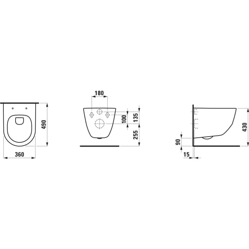 LAUFEN H8209650000001 - Sifón con tuerca de unión y codo angular PRO cerámica/blanco