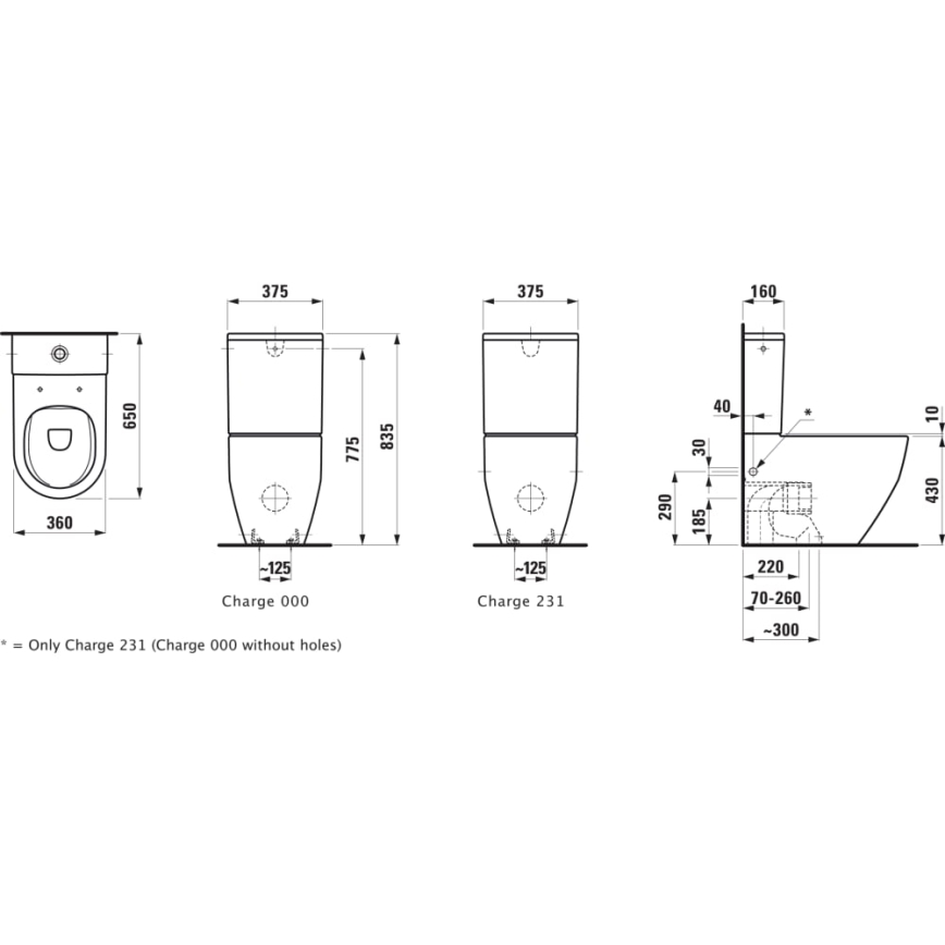 LAUFEN H8259624000001 - Taza de inodoro PRO cerámica/blanco