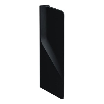 LAUFEN H8472800200001 - Separador para urinarios VAL, 69 x 37 cm, cerámica con acabado negro brillante