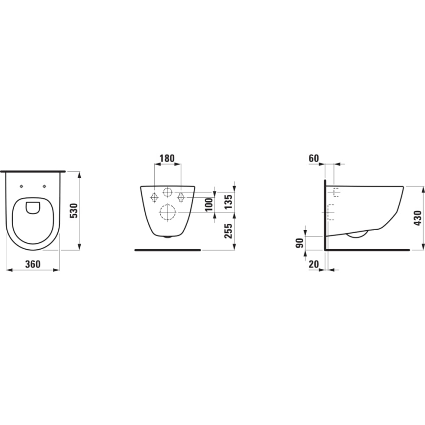 LAUFEN H8669570000001 - Inodoro suspendido PRO cerámica/blanco + Asiento SoftClose PRO duroplástico/blanco