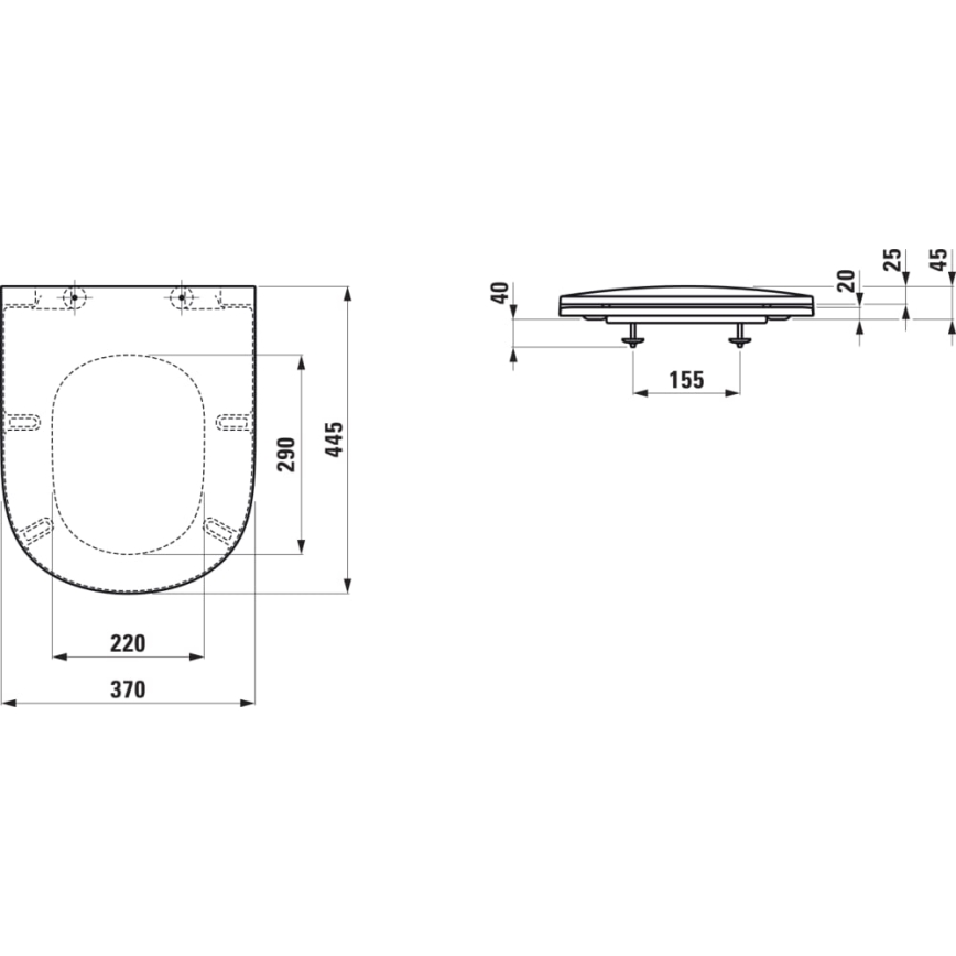 LAUFEN H8910830000001 - Asiento de inodoro SoftClose LUA duroplast/blanco