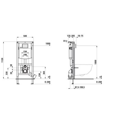 LAUFEN H9201140000001 - Módulo empotrado para inodoro suspendido INEO