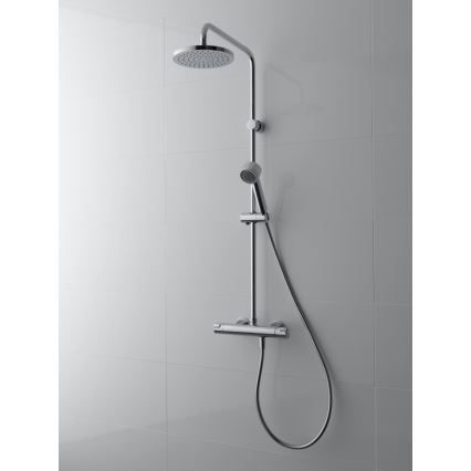 LAUFEN HF500957100600 - Conjunto de ducha con grifo termostático CITYPRO cromo brillante